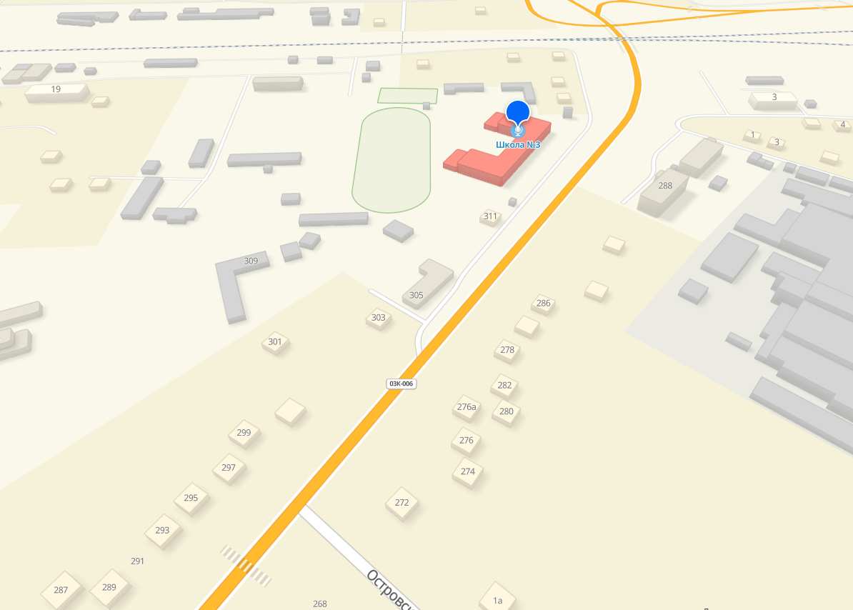 3d карта расположения школы на местности.